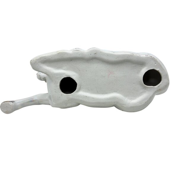 Vintage 1980s Porcelain Iridescent White, Gold Unicorn Figurine - Picture 7 of 7